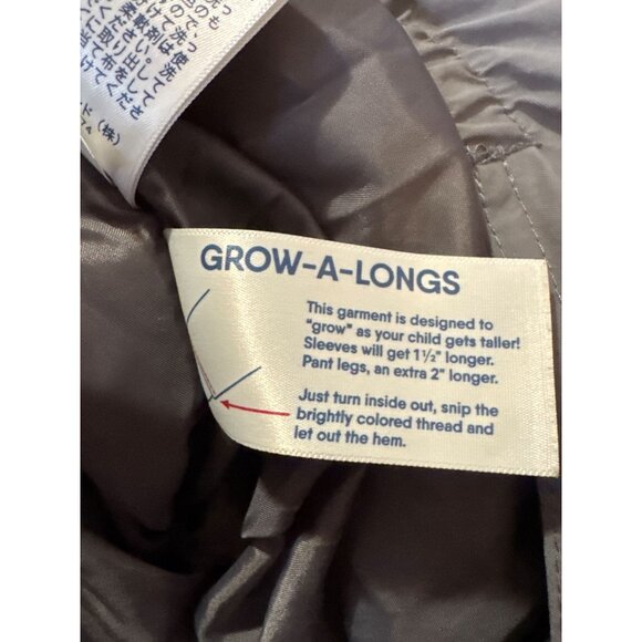 Lands End Unisex Gray Insulated Snow Bib Overalls 20H Nylon & Polyester - Picture 7 of 8